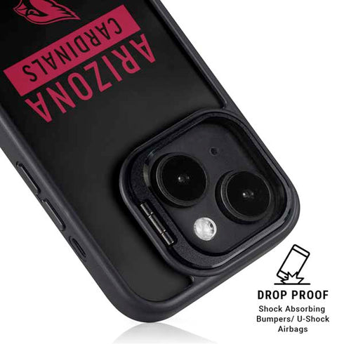 NFL Arizona Cardinals Black Performance Series iPhone 15 Plus Kickstand Case