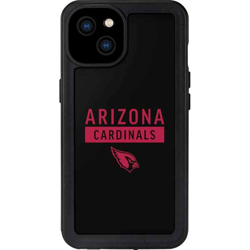 NFL Arizona Cardinals Black Performance Series iPhone 15 Plus Waterproof Case