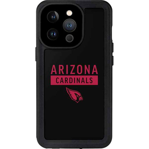 NFL Arizona Cardinals Black Performance Series iPhone 15 Pro Waterproof Case