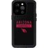 NFL Arizona Cardinals Black Performance Series iPhone 15 Pro Waterproof Case