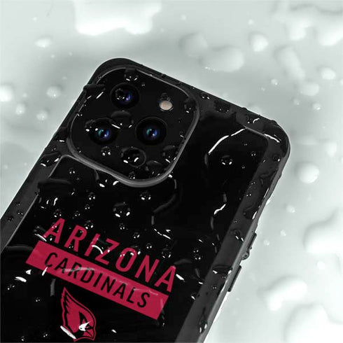 NFL Arizona Cardinals Black Performance Series iPhone 15 Pro Waterproof Case