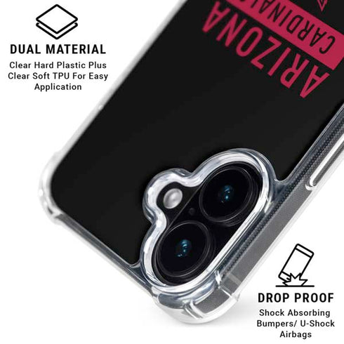 NFL Arizona Cardinals Black Performance Series iPhone 16 MagSafe Case