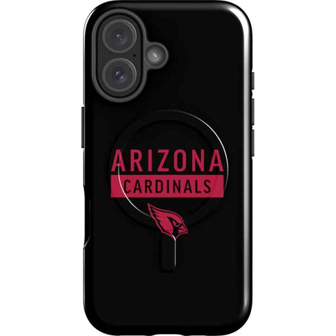 NFL Arizona Cardinals Black Performance Series iPhone 16 Magsafe Impact Case