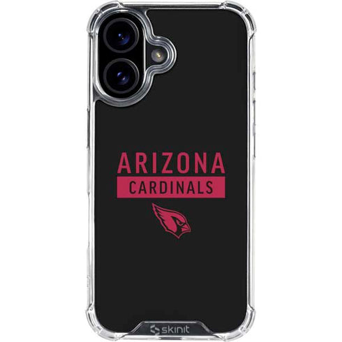 NFL Arizona Cardinals Black Performance Series iPhone 16 Plus Clear Case