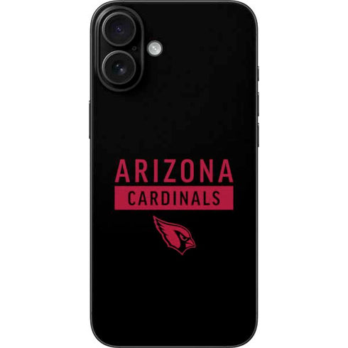 NFL Arizona Cardinals Black Performance Series iPhone 16 Plus Skin