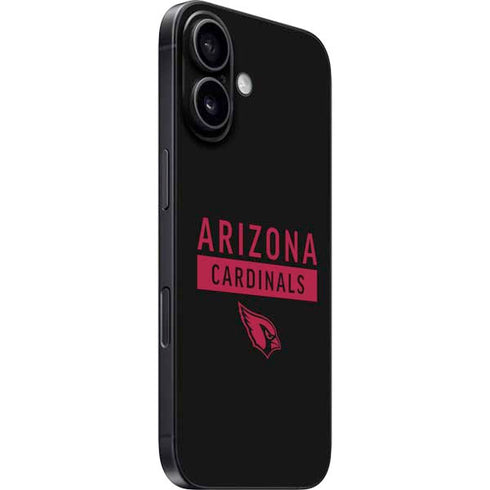 NFL Arizona Cardinals Black Performance Series iPhone 16 Plus Skin