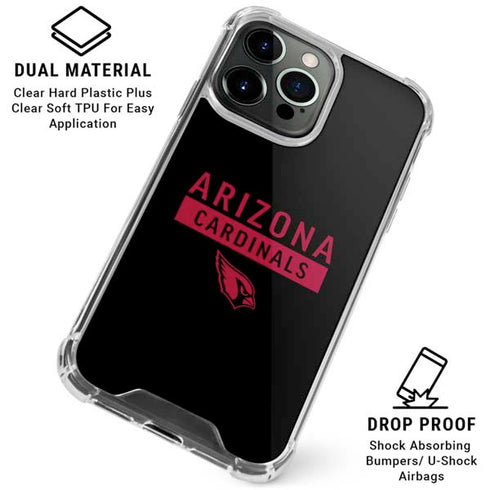NFL Arizona Cardinals Black Performance Series iPhone 16 Pro Max Clear Case