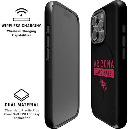 NFL Arizona Cardinals Black Performance Series iPhone 16 Pro Max Magsafe Impact Case