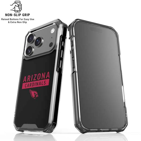 NFL Arizona Cardinals Black Performance Series iPhone 18 Pro Clear Case