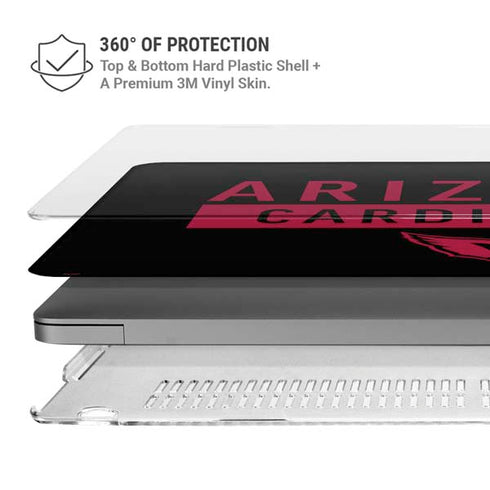 NFL Arizona Cardinals Black Performance Series MacBook Pro 14in (2021-24) Case plus Skin