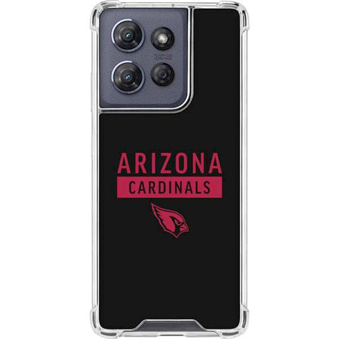 NFL Arizona Cardinals Black Performance Series Moto G 5G (2025) Clear Case