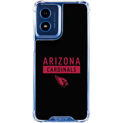 NFL Arizona Cardinals Black Performance Series Moto G 5G (2024) Clear Case