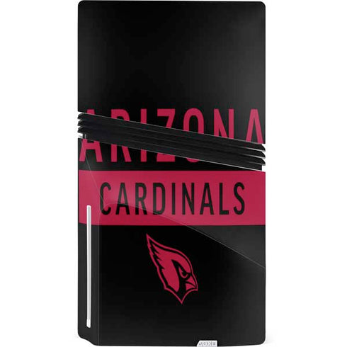 NFL Arizona Cardinals Black Performance Series PS5 Pro Disk Console Skin