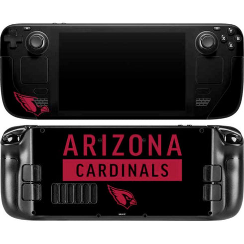 NFL Arizona Cardinals Black Performance Series Steam Deck Handheld Gaming Computer OLED Skin