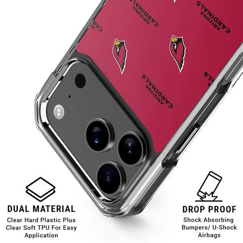 NFL Arizona Cardinals Blitz Series iPhone 18 Pro Clear Case