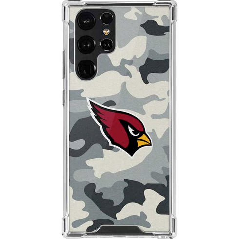 NFL Arizona Cardinals Camo Galaxy S22 Ultra Clear Case
