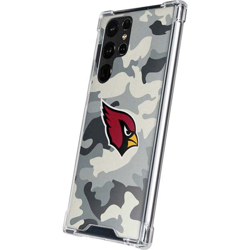 NFL Arizona Cardinals Camo Galaxy S22 Ultra Clear Case