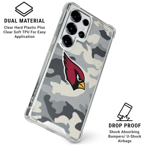 NFL Arizona Cardinals Camo Galaxy S25 Ultra Clear Case