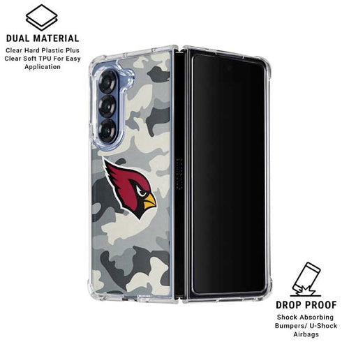 NFL Arizona Cardinals Camo Galaxy Z Fold6 Clear Case