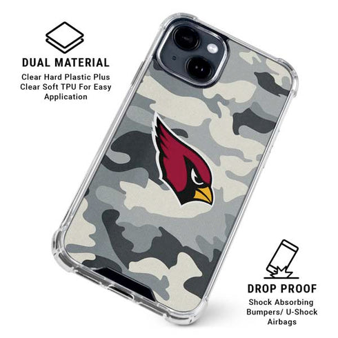 NFL Arizona Cardinals Camo iPhone 15 Clear Case