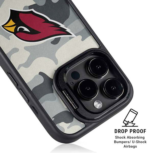 NFL Arizona Cardinals Camo iPhone 15 Pro Kickstand Case