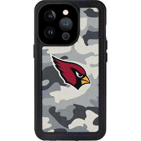 NFL Arizona Cardinals Camo iPhone 15 Pro Waterproof Case