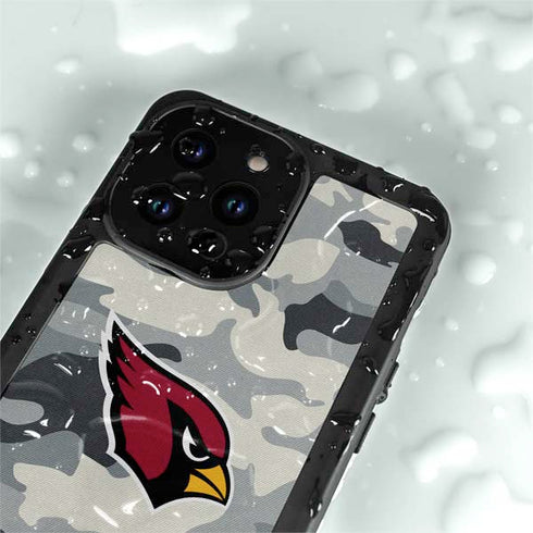 NFL Arizona Cardinals Camo iPhone 15 Pro Waterproof Case