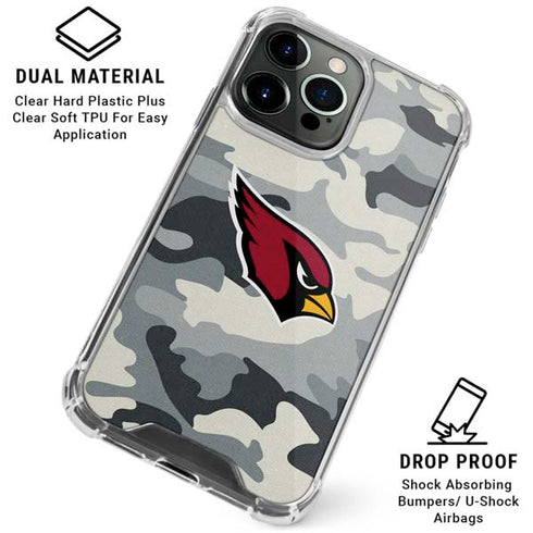 NFL Arizona Cardinals Camo iPhone 16 Pro Max Clear Case