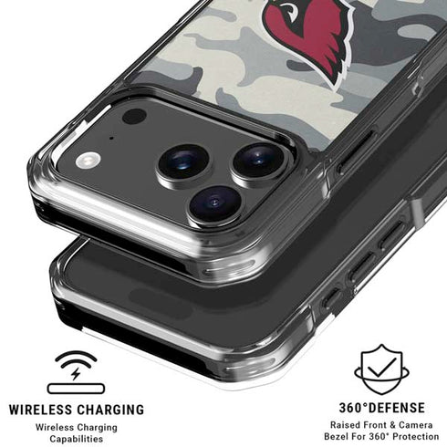 NFL Arizona Cardinals Camo iPhone 18 Pro Clear Case