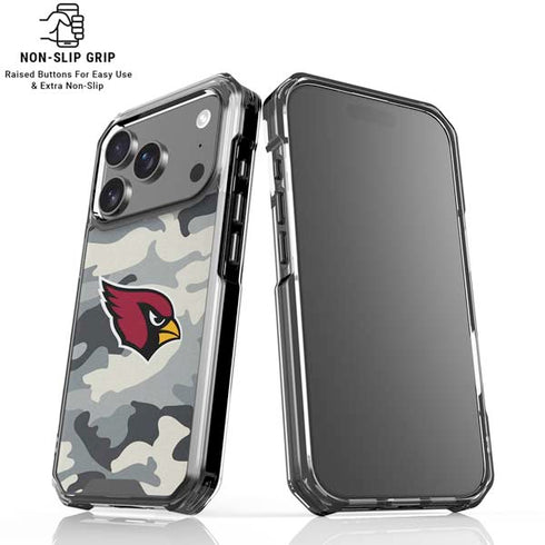 NFL Arizona Cardinals Camo iPhone 18 Pro Clear Case