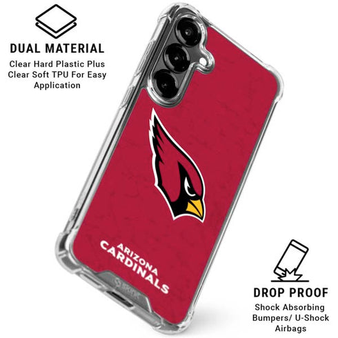 NFL Arizona Cardinals Distressed Galaxy S26 Plus Clear Case