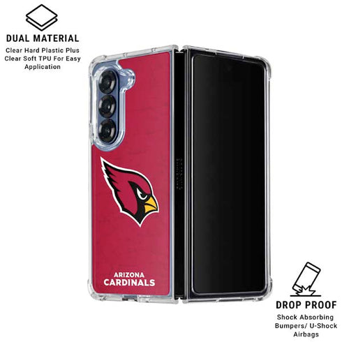 NFL Arizona Cardinals Distressed Galaxy Z Fold6 Clear Case