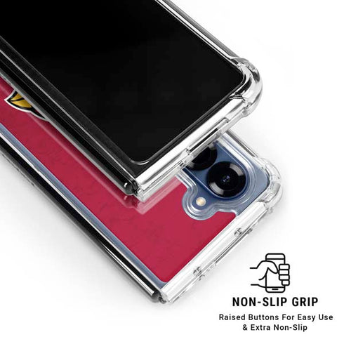 NFL Arizona Cardinals Distressed Galaxy Z Fold6 Clear Case
