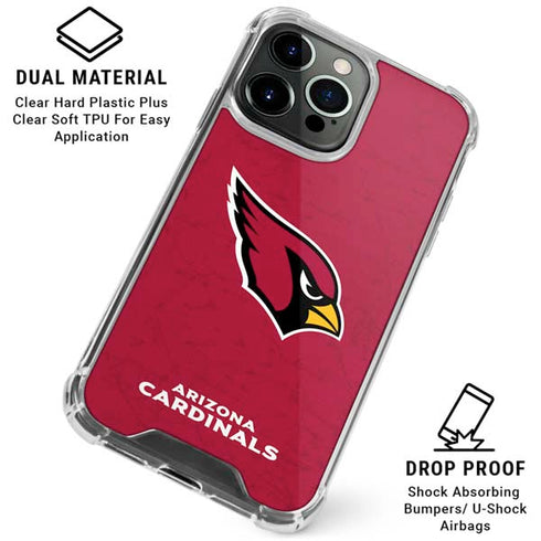 NFL Arizona Cardinals Distressed iPhone 16 Pro Clear Case