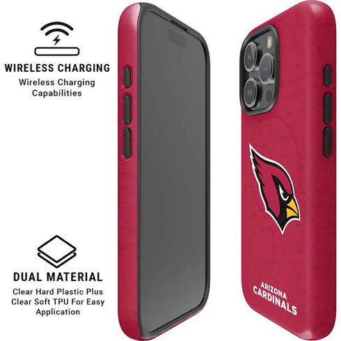 NFL Arizona Cardinals Distressed iPhone 16 Pro Max Magsafe Impact Case