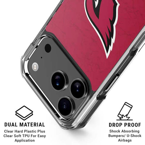 NFL Arizona Cardinals Distressed iPhone 18 Pro Clear Case