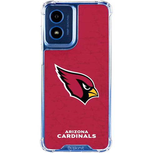 NFL Arizona Cardinals Distressed Moto G 5G (2024) Clear Case