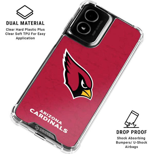 NFL Arizona Cardinals Distressed Moto G Power 5G (2024) Clear Case