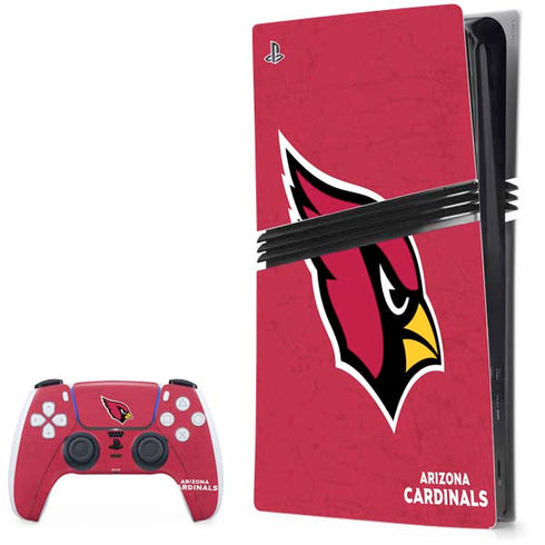 NFL Arizona Cardinals Distressed PS5 Pro Bundle Skin