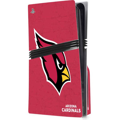 NFL Arizona Cardinals Distressed PS5 Pro Disk Console Skin