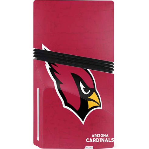 NFL Arizona Cardinals Distressed PS5 Pro Disk Console Skin