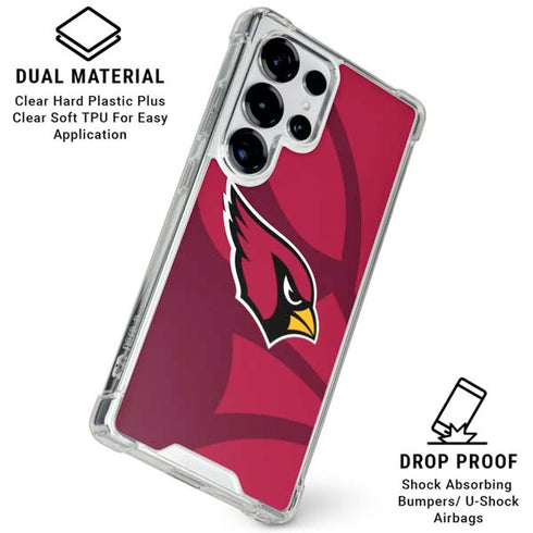 NFL Arizona Cardinals Double Vision Galaxy S25 Ultra Clear Case