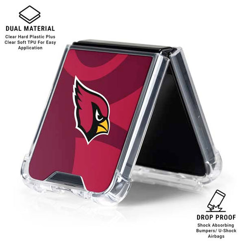 NFL Arizona Cardinals Double Vision Galaxy Z Flip7 Clear Case