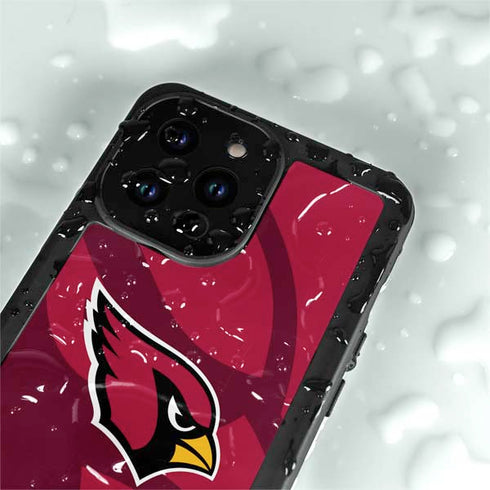 NFL Arizona Cardinals Double Vision iPhone 15 Pro Waterproof Case