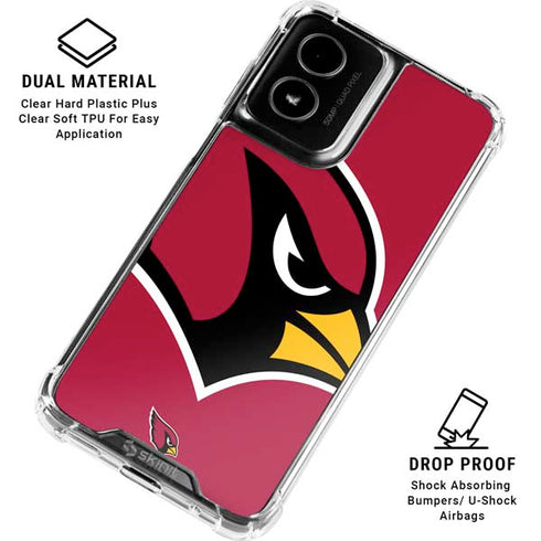 NFL Arizona Cardinals Large Logo Moto G Power 5G (2024) Clear Case