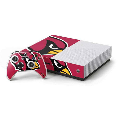 NFL Arizona Cardinals Large Logo Xbox One S Console and Controller Bundle Skin