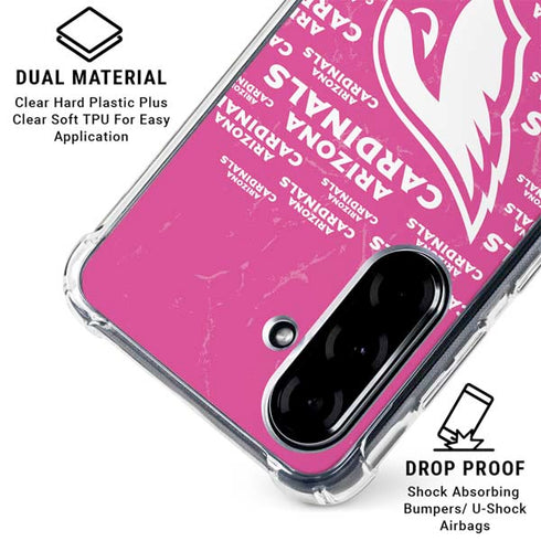 NFL Arizona Cardinals Pink Blast Galaxy A36 5G Clear Case