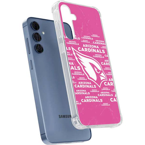 NFL Arizona Cardinals Pink Blast Galaxy A55 5G Clear Case