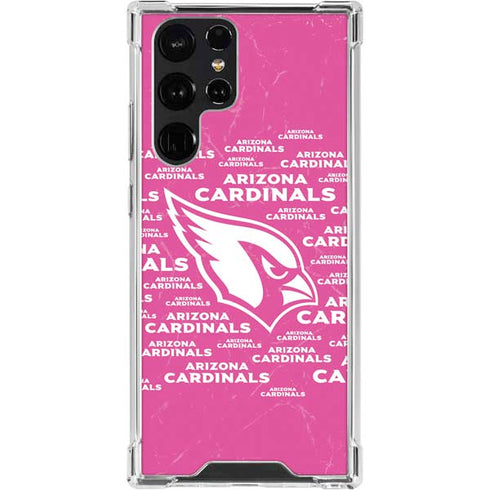 NFL Arizona Cardinals Pink Blast Galaxy S23 Ultra Clear Case