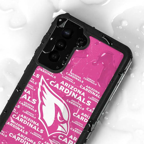 NFL Arizona Cardinals Pink Blast Galaxy S24 Plus Waterproof Case